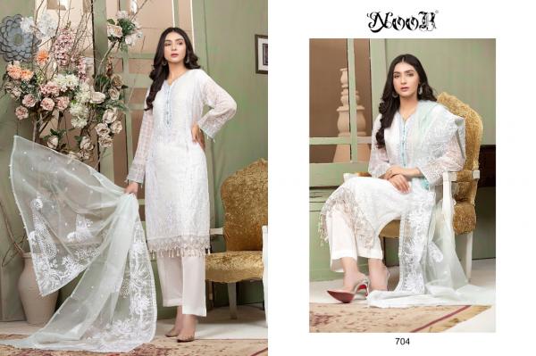 Noor Ramsha 3 Georgette Designer Embroidery Pakistani Salwar 